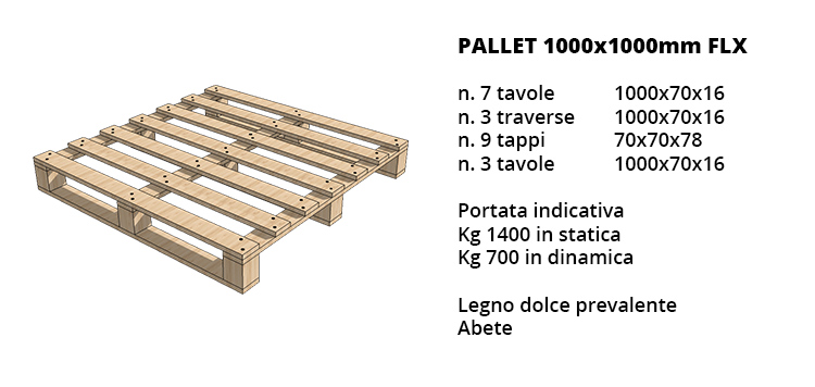 Pallet 1000x1000mm FLX